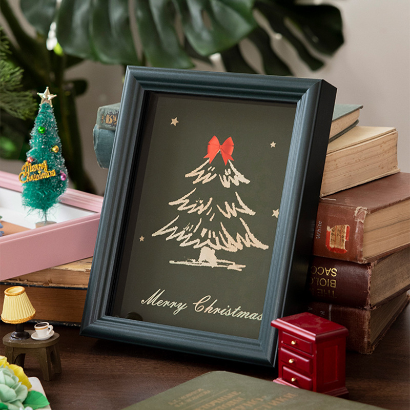 Stereo Hollow Specimen Photo Frame DIY Handmade Paper Table Plant Embossed Shell Clay Dried Flower Preservation Frame