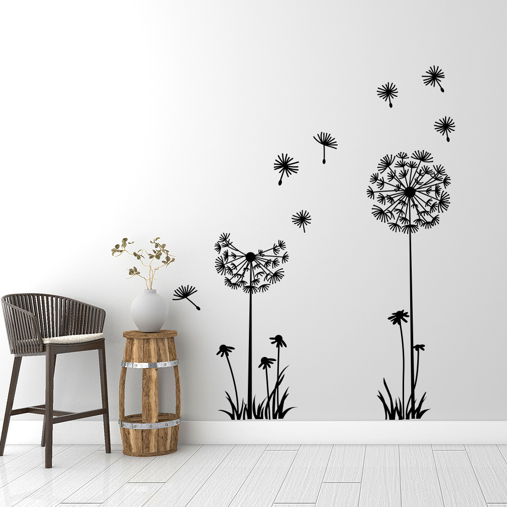Dandelion Gone with the Wind Third Generation TV Background Wall Stickers Manufacturers Accept ZY2147
