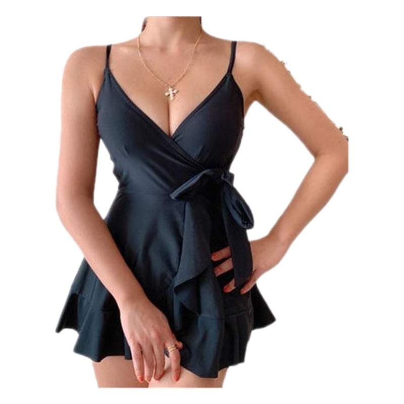 Cross-border Source manufacturers wholesale ins Wind Korean version of the new conservative skirt one-piece hot spring swimsuit women