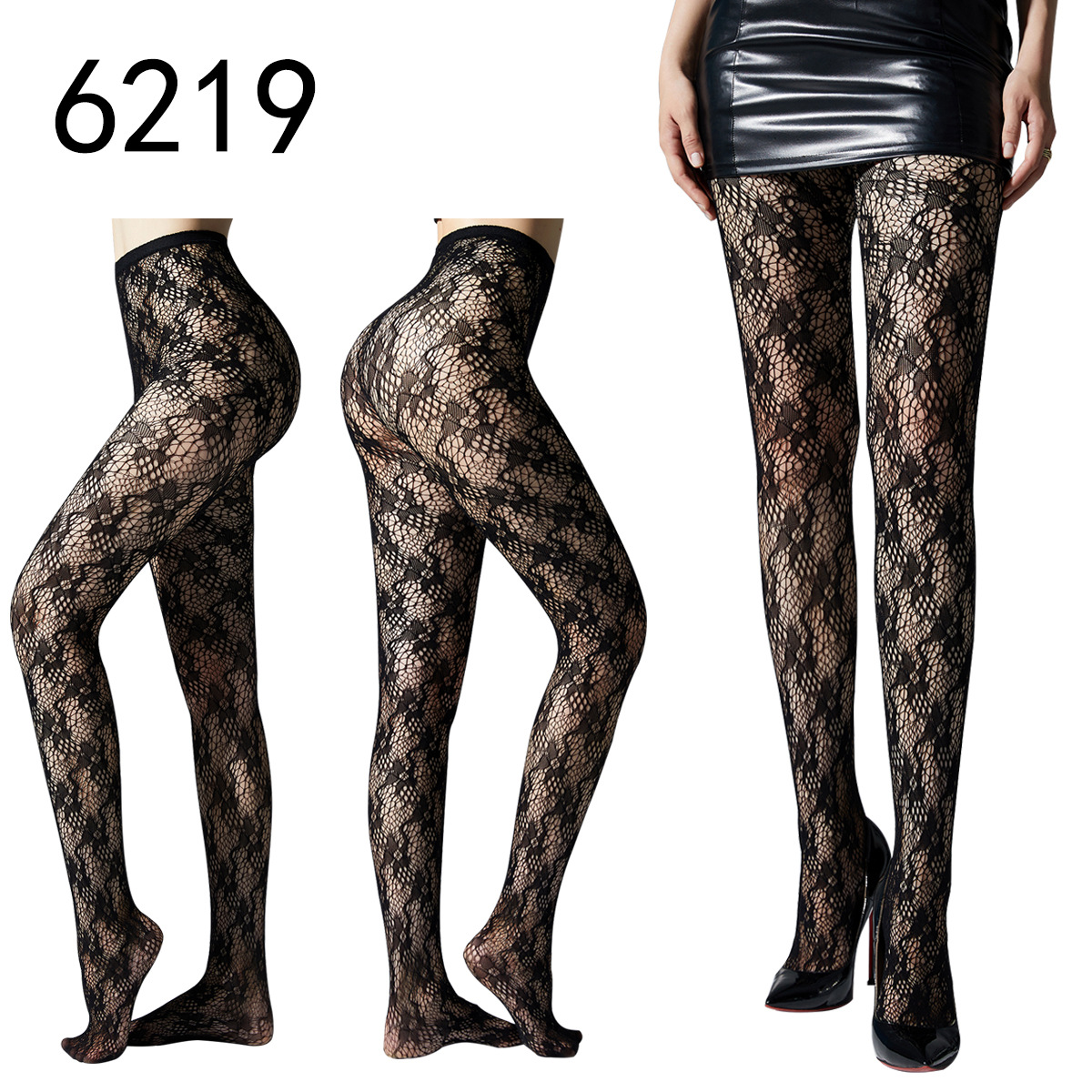 Picture of Internet Celebrating Halloween Nets Skull Spider Web Hollow Fishnet Stockings Pure White Silk Stockings Sexy Black Silk
