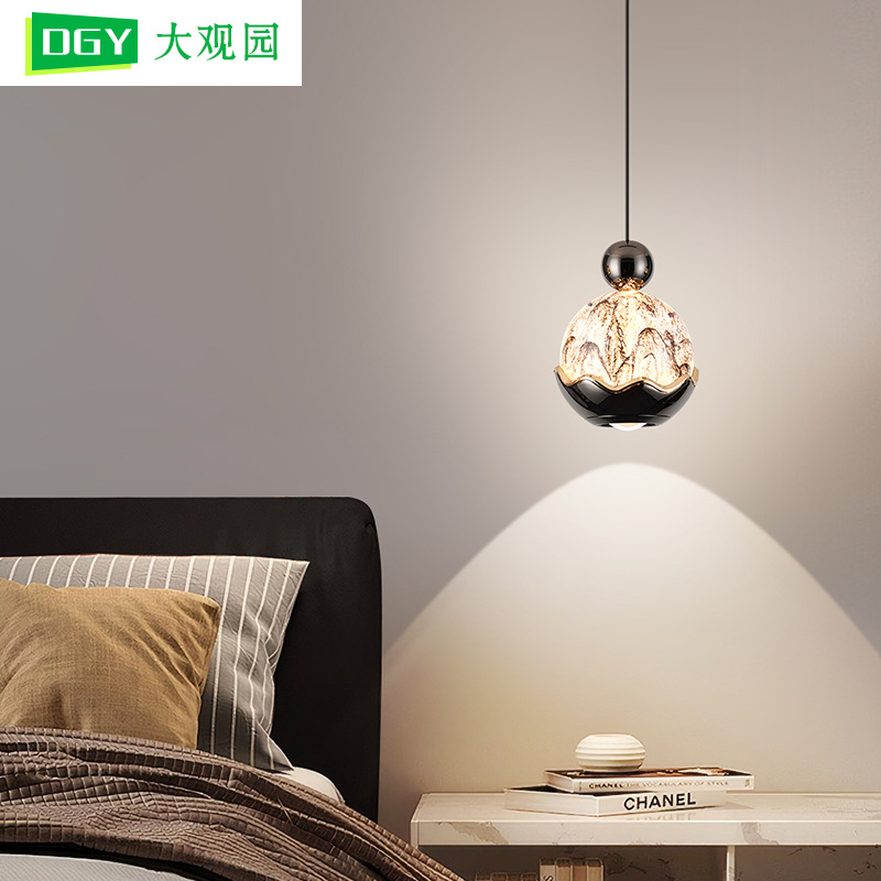 Luxury Italian-Style Bedroom Bedside Pendant Light Modern Minimalist High-End Study Adjustable Pendant Light L535