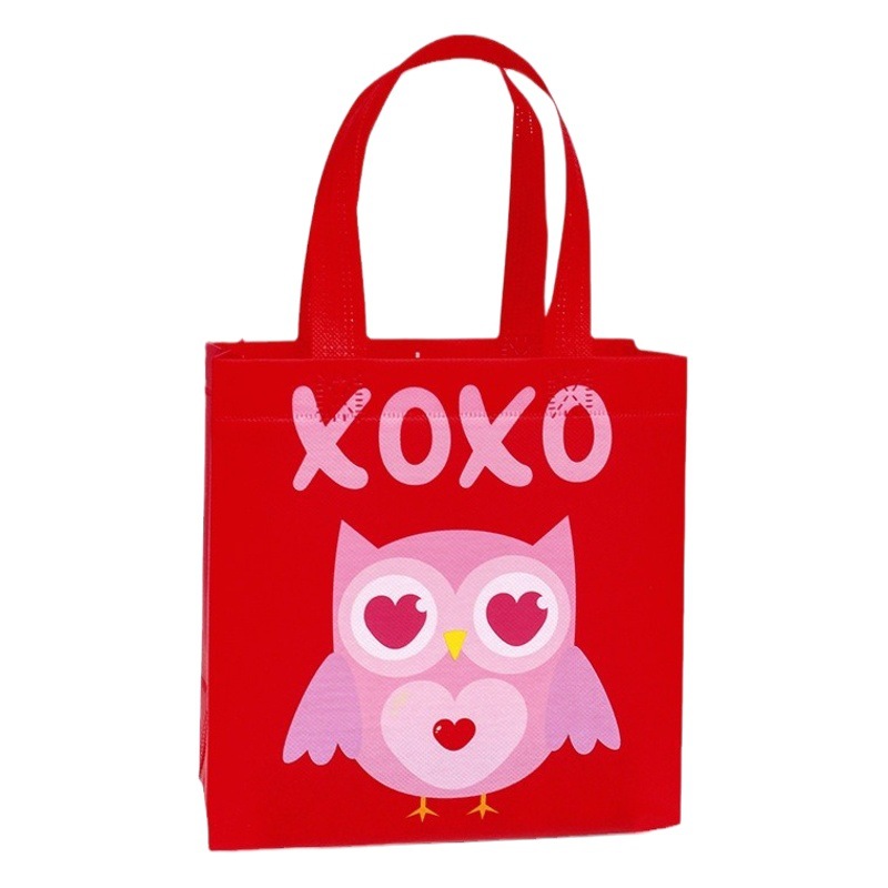 Valentine's Day Shopping Bag, Colorful and Versatile Gift Bag, Non-Woven Tote Bag, Chinese Valentine's Day Gift Bag, Printable Logo Bag