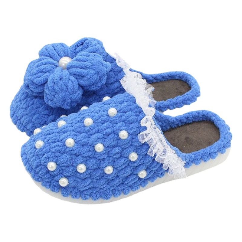 DIY Knitting Snow White Slippers Crochet Kit Chunky Yarn Cinnamon Dog Chunky Yarn Yarn Ball