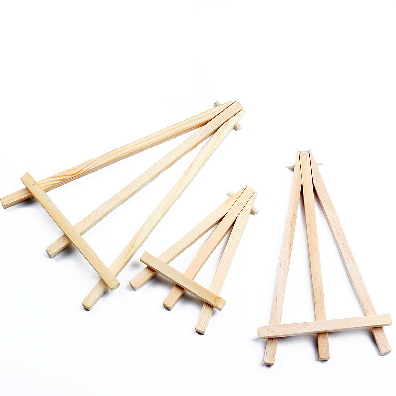 Picture of 8*15 Easel Mini Pine Tripod Wooden Mobile Phone Small Stand Desktop Painting Display Stand Factory Direct Sale