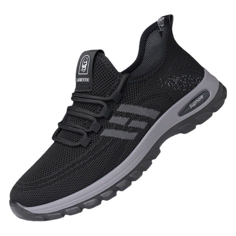 Old head men's shoes new versatile men's casual shoes flying woven breathable running shoes sneakers sports shoes 19F02