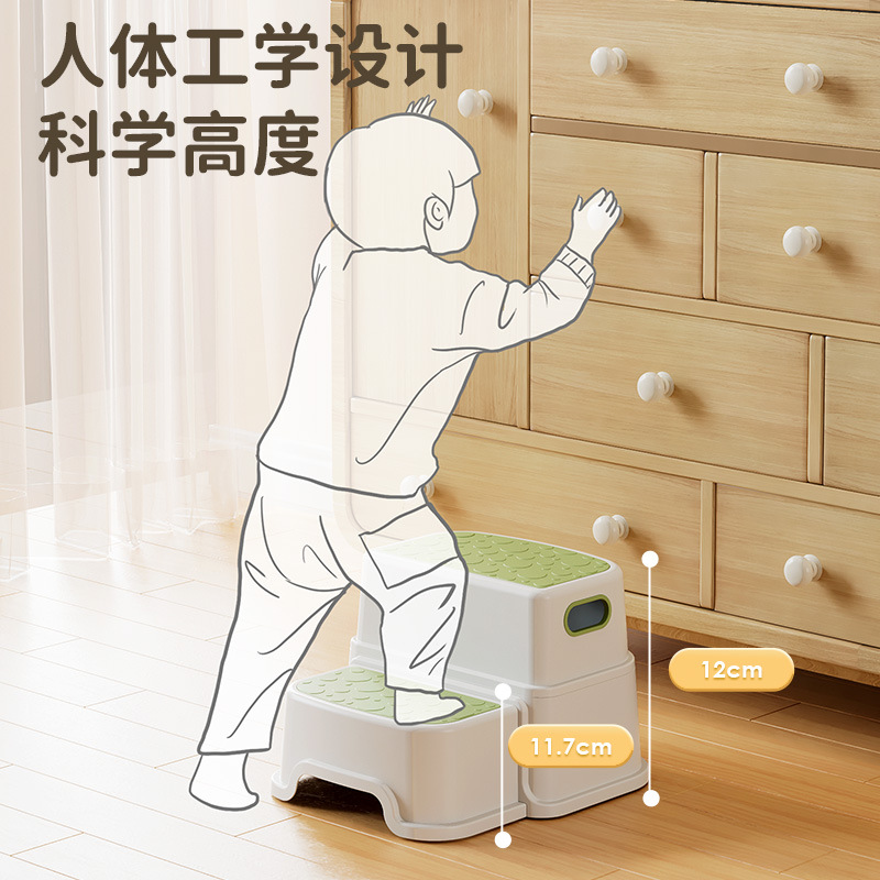 Picture of Children's footstool non-slip height-increasing multifunctional washing step storage baby washing step stool toilet pedal