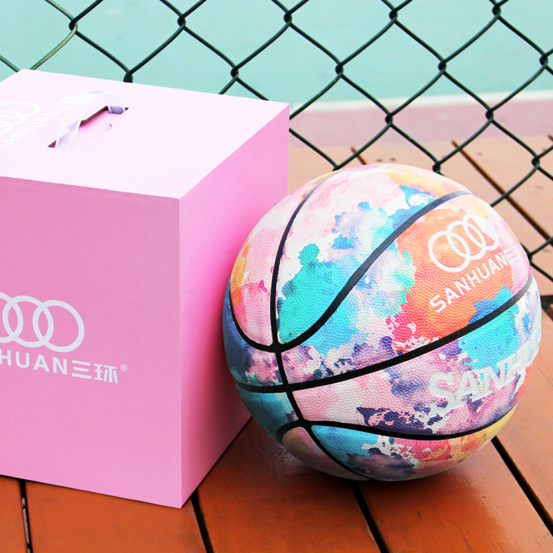 Picture of Three-ring star basketball to send boys boyfriend Tanabata Valentine's Day birthday gift box No.7 pu basketball wholesale