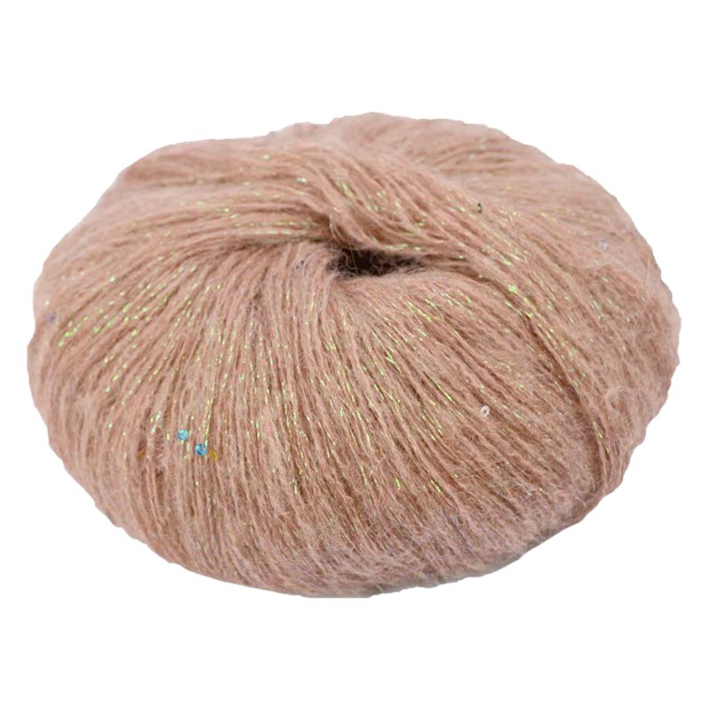 New sequined mohair hand diy woven scarf yarn wool ball super soft mohair hand knitted bright silk wool