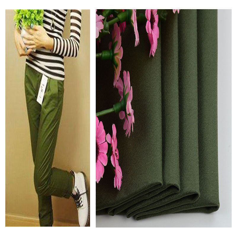 Pure Cotton Twill Stretch Fabric Crock Pants Fabric Cotton Twill Fashion Jacket Coat Cotton Fabric