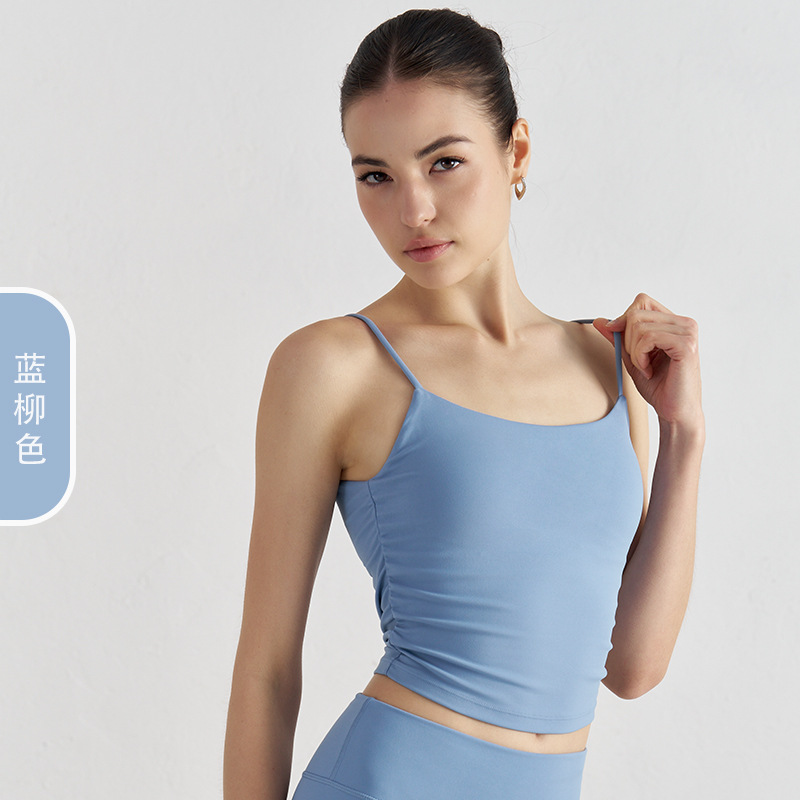 Picture of 2025 Nude Spring and Summer Camisole Sports Vest Shockproof Push-Up Yoga Sports Bra Fitness Vest Sports Underwear
