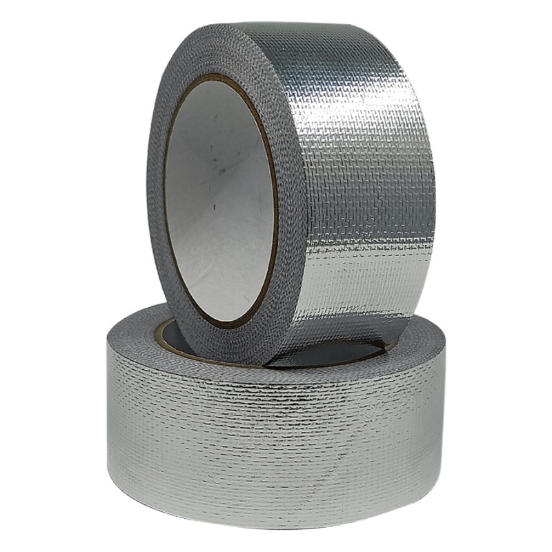 Wholesale High Temperature Resistant High Viscosity Fiberglass Aluminum Foil Tape Waterproof and Tear Resistant Thickened Tape Flame Retardant Insulation Aluminum Foil Tape