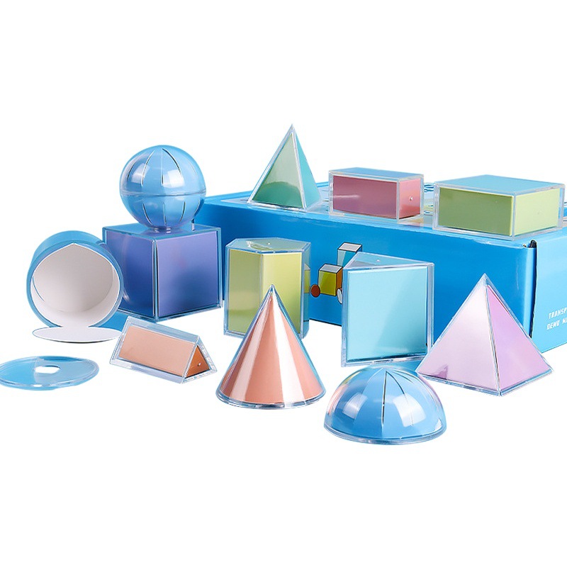 Geometric Form Decomposition Model Transparent Three-dimensional Graphics Extensible Drawing Primary School Students' Mathematical Surface Area Demonstration Teaching Aids