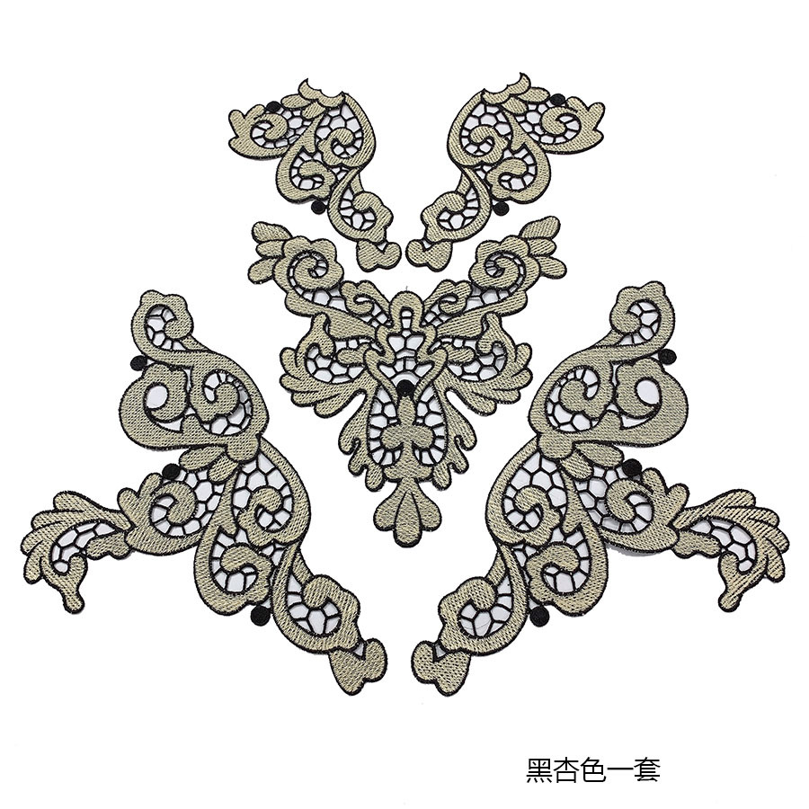 Polyester Light Collar Sticker Water Soluble Lace Embroidery Lace Quality Clothing Accessories Cuff Cuff Pair Flower Small Collar Flower Set