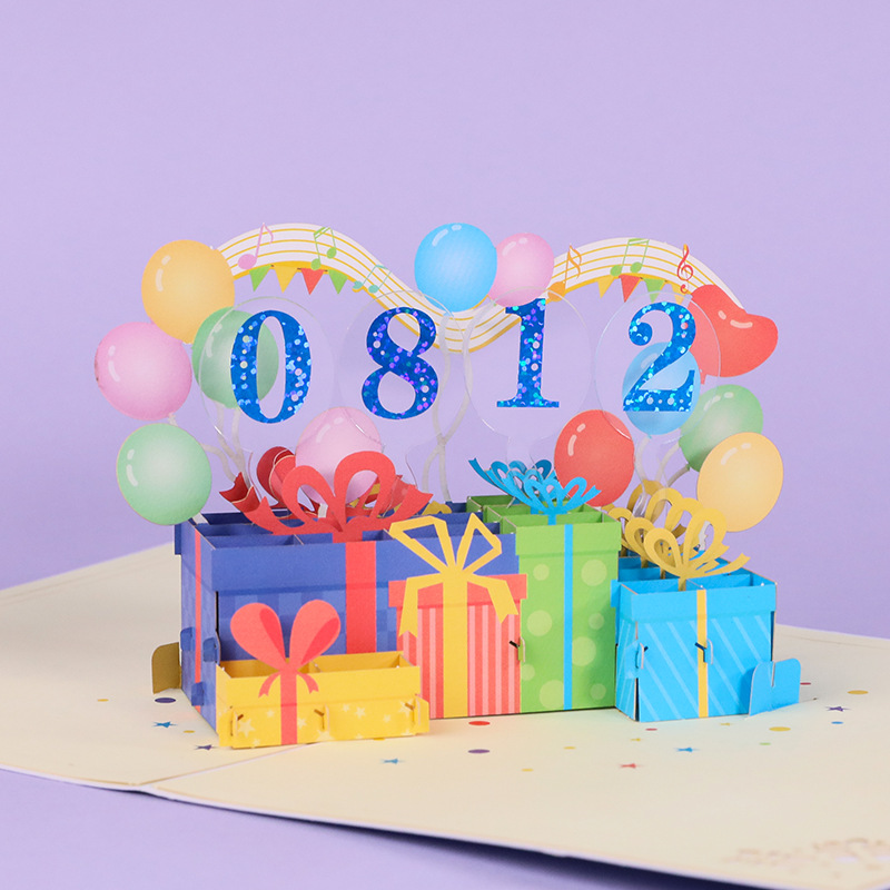 Picture of 3d stereo greeting card creative birthday wedding anniversary diy gift entry anniversary handmade card cross-border wholesale