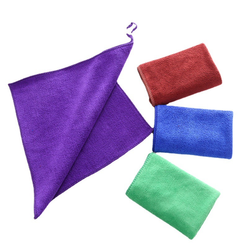 Picture of Wholesale microfiber small square 30*30 absorbent quick-drying towel kitchen cloth car towel custom logo