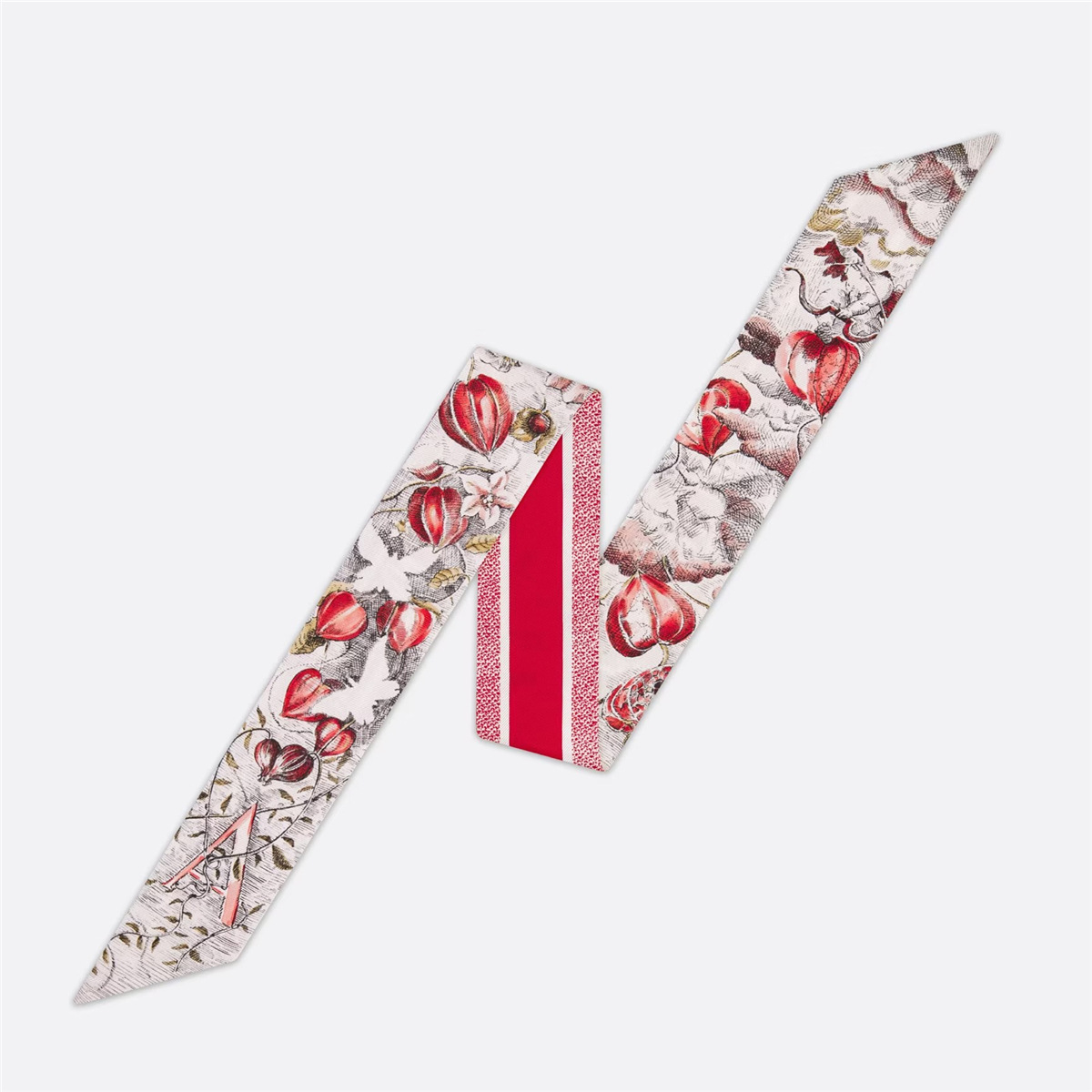 Gift Decoration ribbon 2024 early Spring New 26 initial letter small silk scarf hair band women's bag handle ribbon