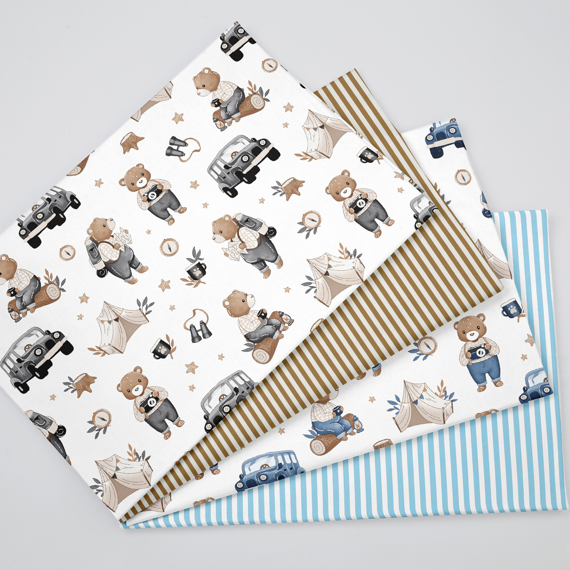 Wholesale Supply of 133*72 Twill Printed Cloth Cartoon Printed 40 Count Cotton Cloth 1.6m Width