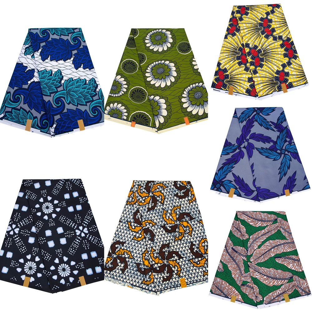 Amazon Source African Printed Colorful Batik Clothing Fabric Afric Fabric Ankara Fabric