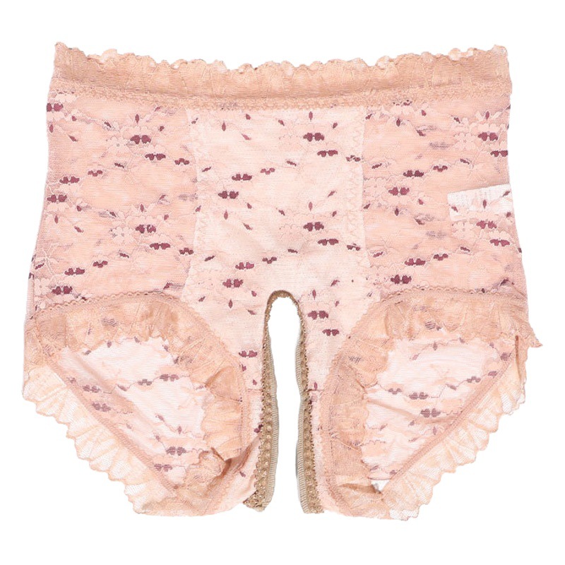 Japanese Style Sexy Small Floral Lace Crotchless Briefs for Women Pure Desire Temptation Sexy Large Size High Waist Breathable Underwear