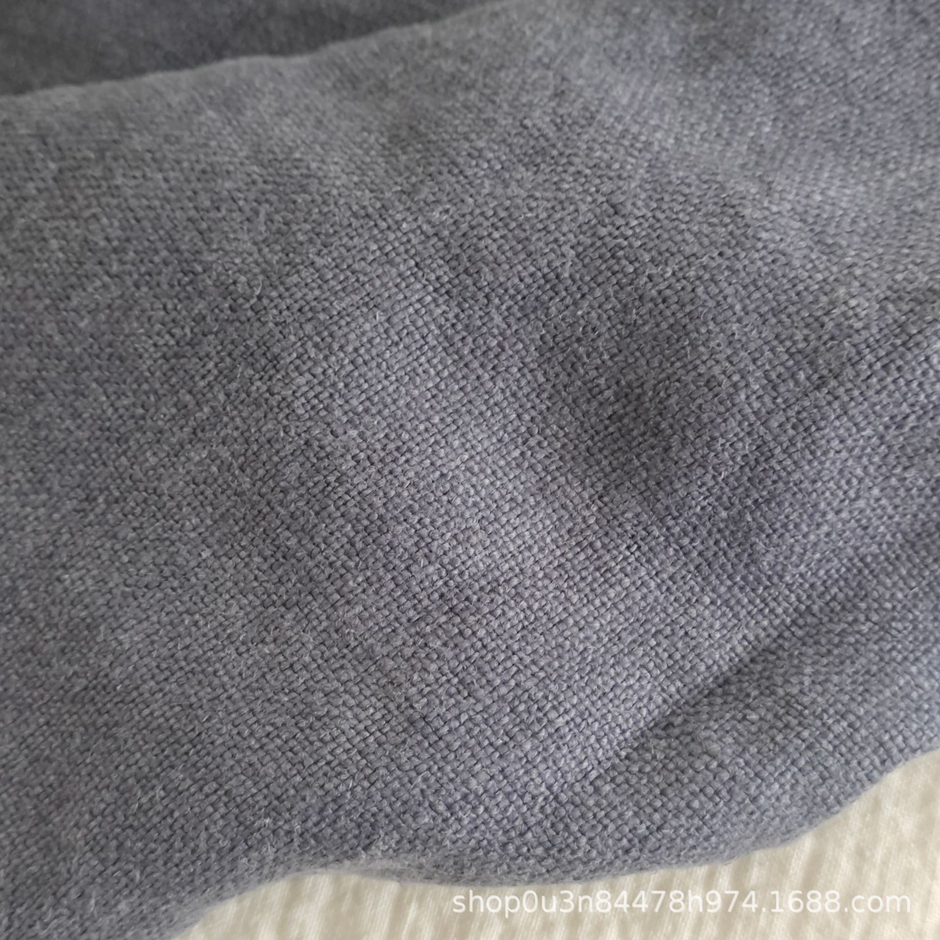 Picture of Pure Linen Sofa Textured Fabric Enzyme Washing Coating Dyeing Thick 500GSM Above Pure Linen