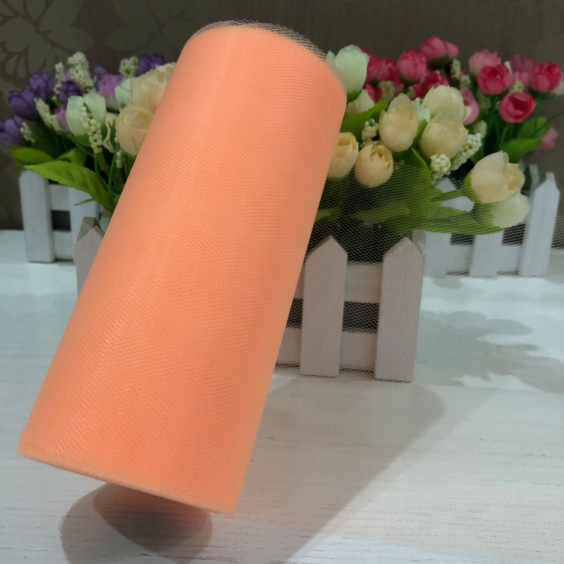 Picture of Wedding party decoration American mesh roll tutu skirt birthday table skirt tulle yarn wedding decoration 15cm * 25 yards