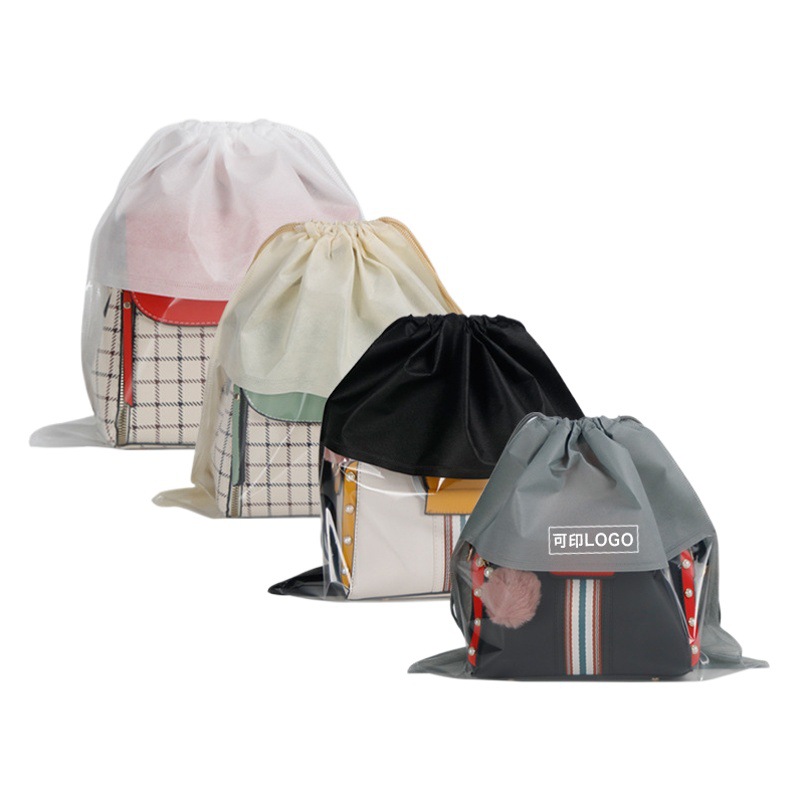 Non-Woven Fabric Bag Dustproof Bag Pvc Inner Lining Storage Bag Drawstring Bag Drawstring Pouch Logo Eco-Friendly Material