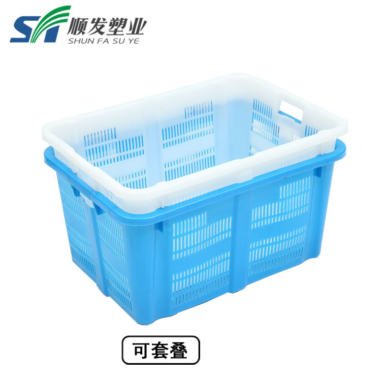 Plastic turnover basket 670 plug-in shoe and clothing factory commonly used frame No. 2 vegetables and fruits transfer turnover rubber basket