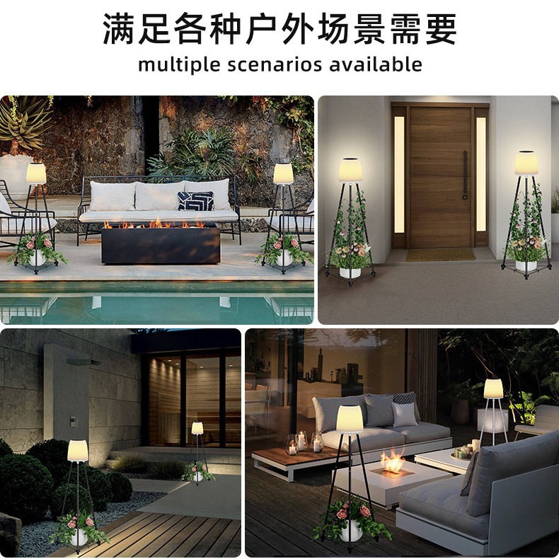 Picture of Cross Border Outdoor Garden Solar Flower Light Waterproof Outdoor Villa Yard Balcony Decorative Atmosphere Garden Light