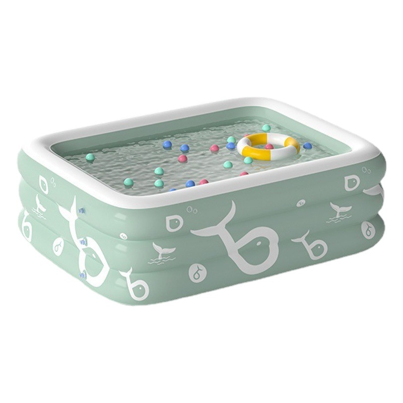 Picture of Household adult children outdoor inflatable swimming pool thickened children swimming pool baby play pool with slide sunshade