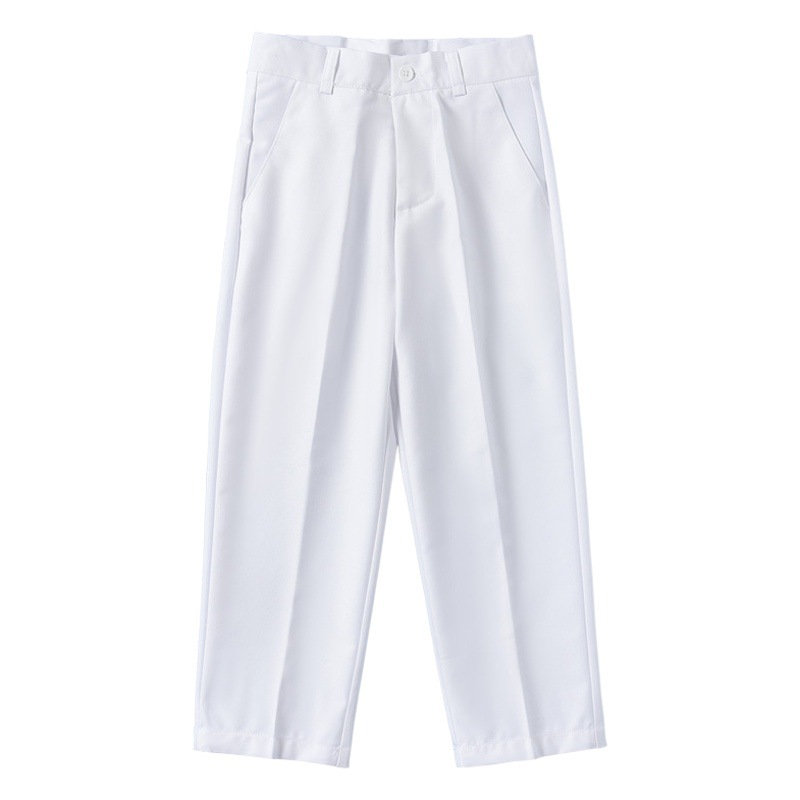 Children's Trousers Boys White Suit Pants Pupils School Uniform Pants Summer Thin Trousers Performance Dress Pants