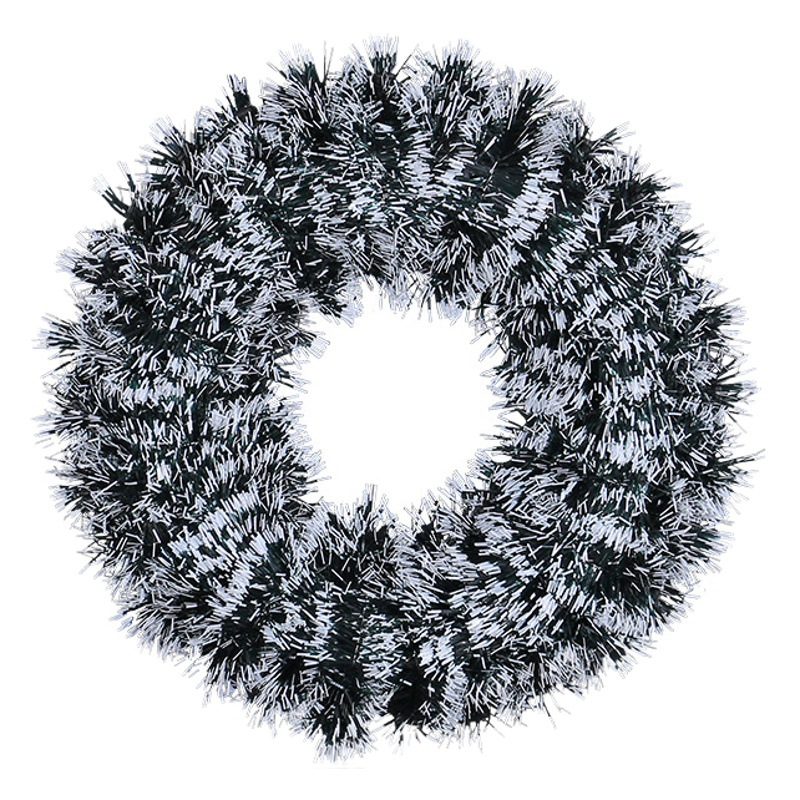 New Christmas Color Striped Garland Amazon 42cm Top Wreath Shopping Mall Hotel Christmas Decoration Pendant Wholesale