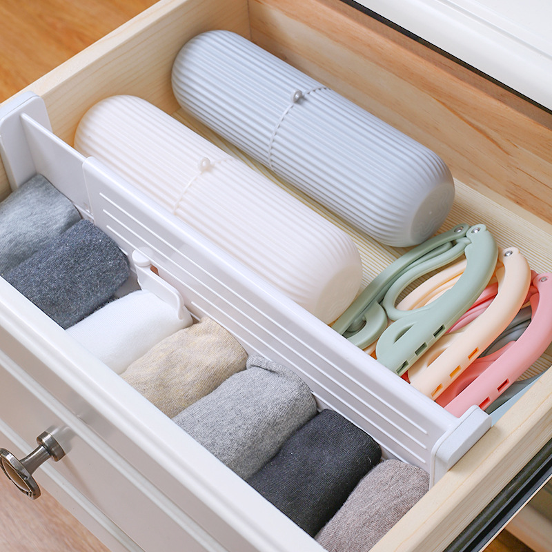 Picture of Drawer Partition Board New Free Combination Drawer Storage Wardrobe Sock Partition Retractable Drawer Partition