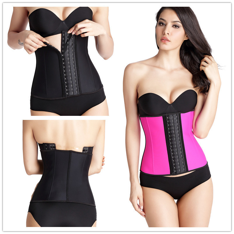 Foreign Trade Explosions Square Buckle 9 Steel Bone Rubber Corset Belly Belt Court Latex Waist Seal European and American Corset