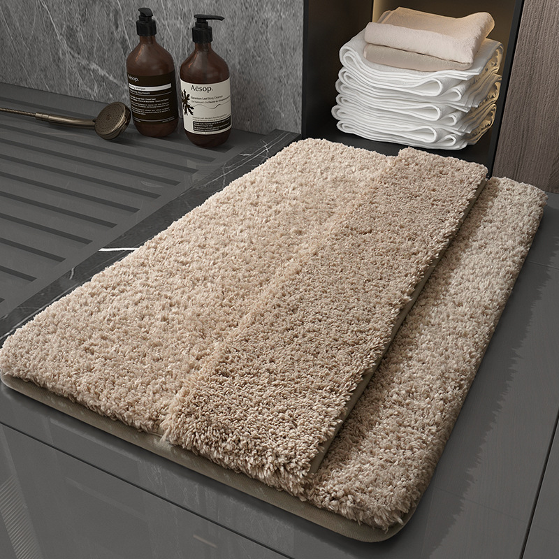 Picture of Memory Foam Bathroom Mat Household Toilet Water Absorbent Floor Mat Shower Door Wipe Foot Mat Quick-drying Bathroom Door Mat