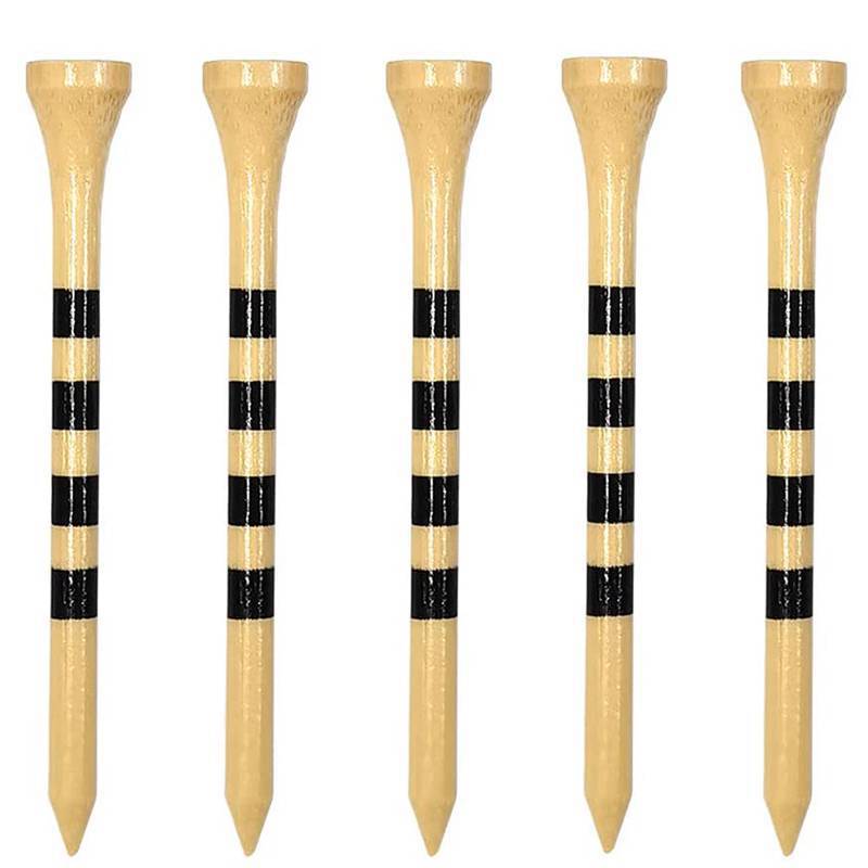Picture of Factory Direct supply golf ball nail bamboo nail wooden nail 70mm wood color ball holder golf color striped ball nail tee