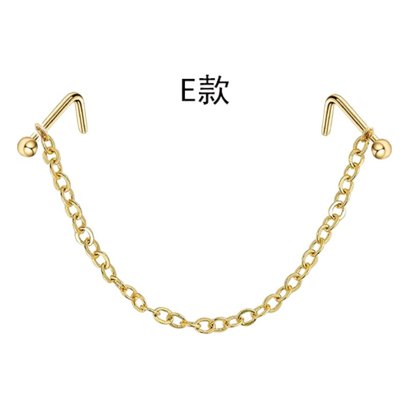 Picture of Stainless steel nose ring nose nail nose chain Amazon new nose chain puncture jewelry nose chain