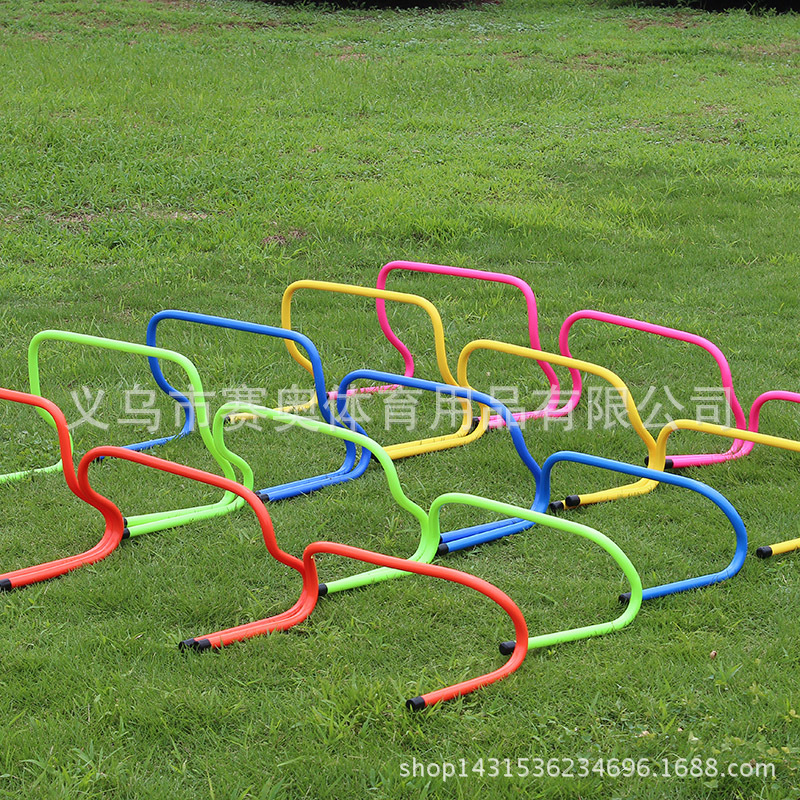 Factory supply 30cm football hurdles plastic hurdles children's small hurdles color ABS sensitive jumping hurdles