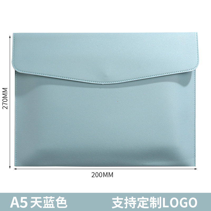 Picture of Leather File Bag Folder Contract Invoice File Bag School Office Supplies Friends Gift A4 Storage Bag Factory