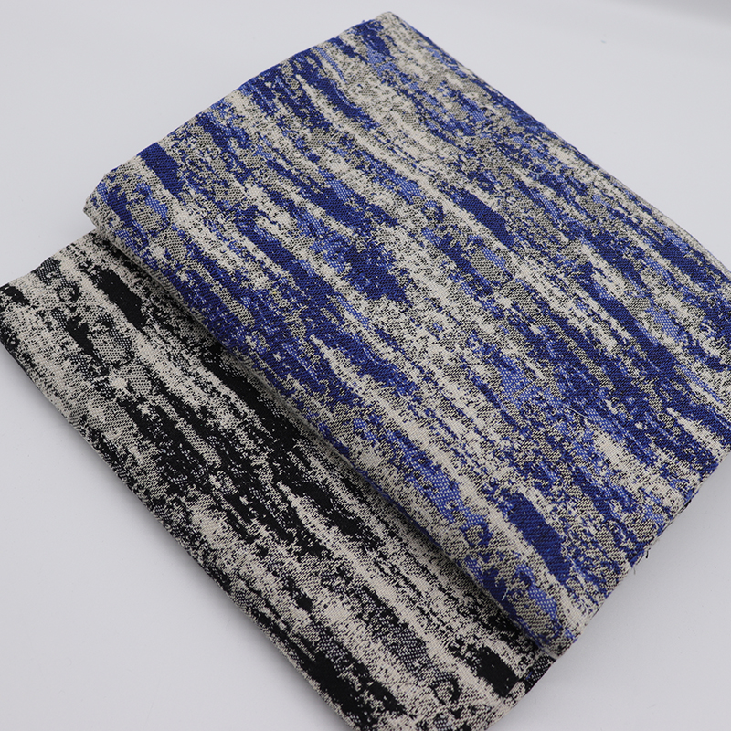 Picture of Ethnic Style Oil Painting Blue Clothes Skirt Clothing Jacquard Fabric Pants DIY Handmade Clothes Thick