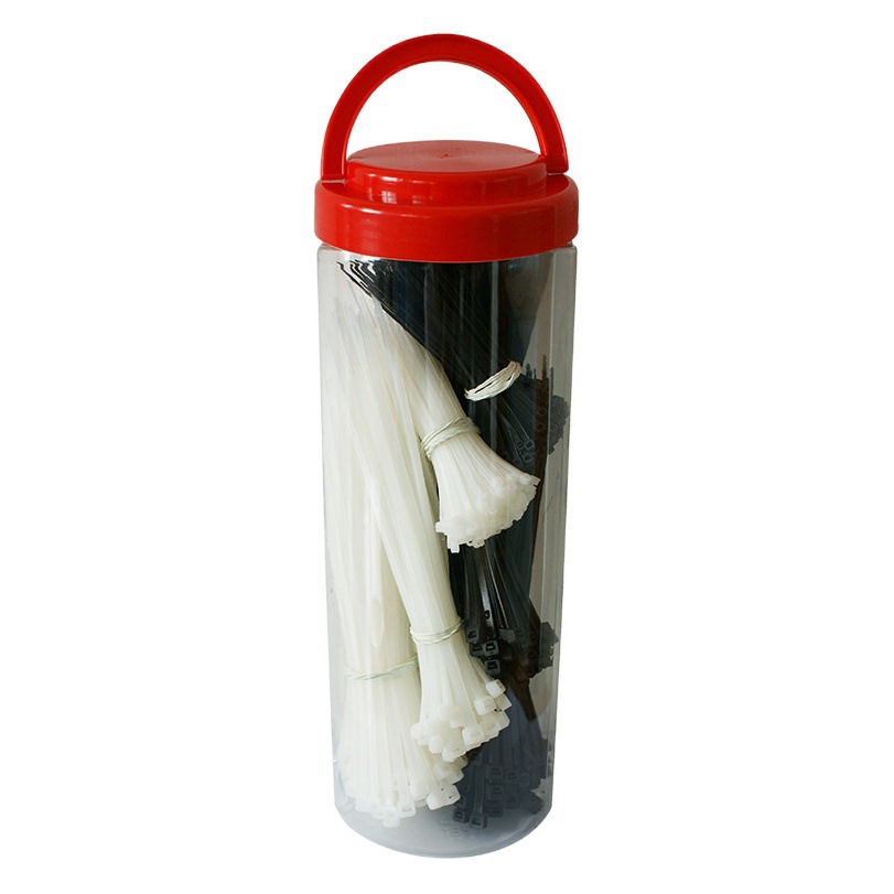 pet transparent plastic straight bottle with handle lid can be fixed tie with storage sealed round jar factory wholesale