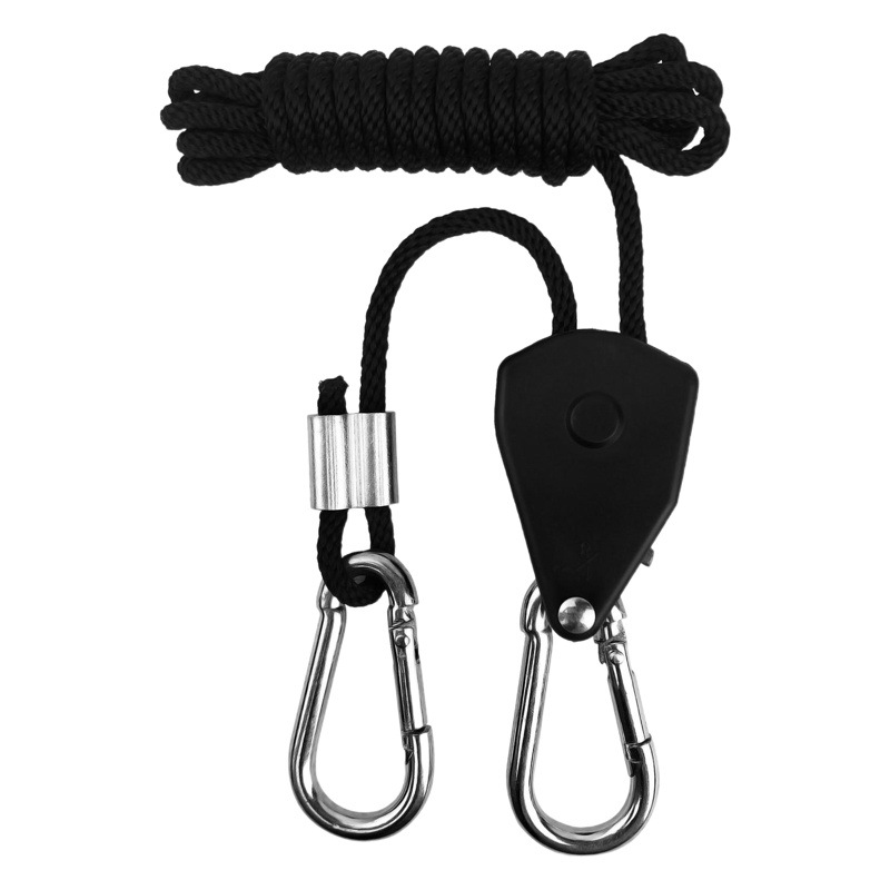 1/8 lamp lanyard adjustable hanging item height lifting pulley metal wheel aluminum buckle mountaineering buckle