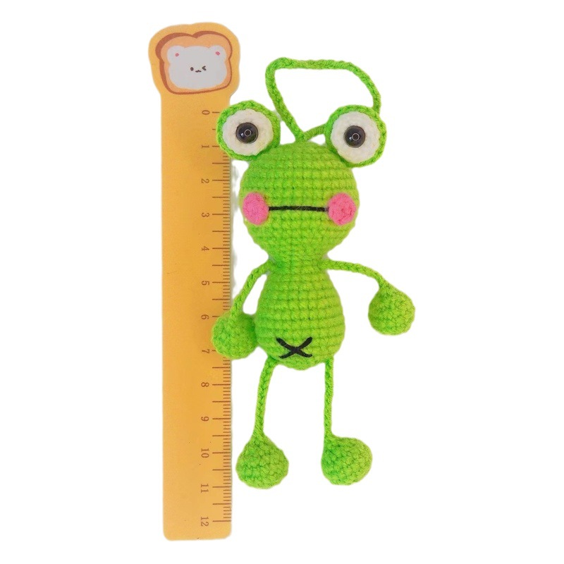 Ugly cute hanging frog hand crocheted knitted doll cute keychain bag pendant finished clothing accessories wholesale