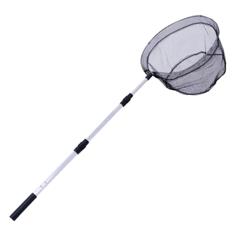Aluminum alloy copy net with net head Aluminum alloy iron head copy net black small eye folding copy net head Aluminum alloy copy net head