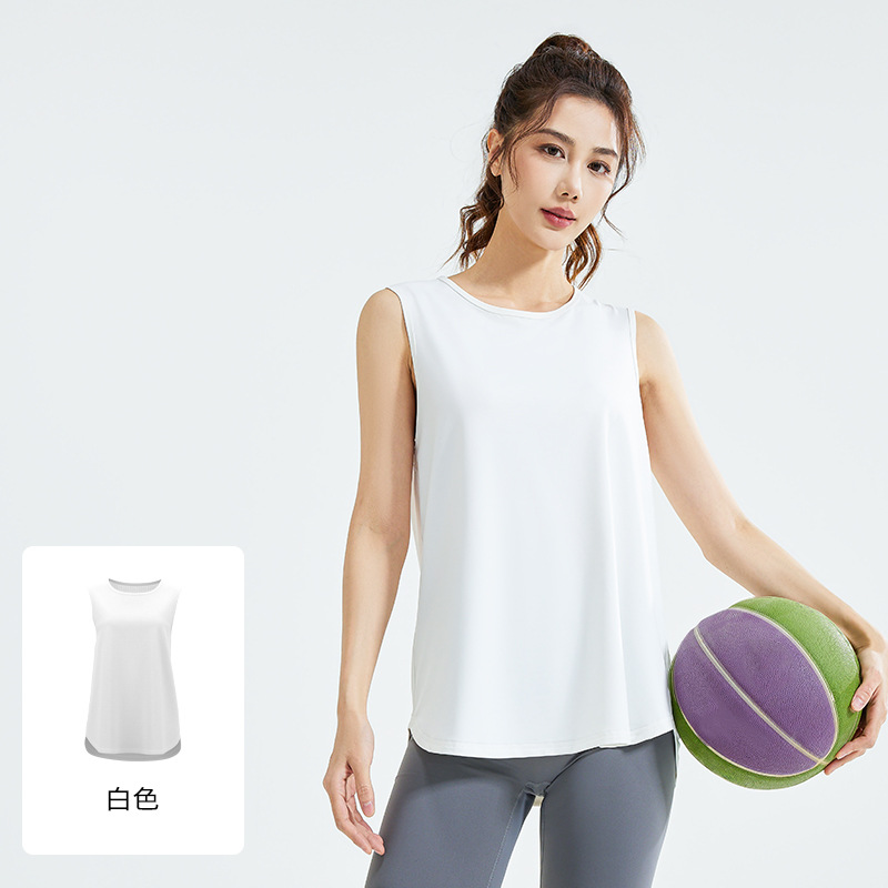 Picture of Juyitang Loose Beautiful Back Mesh Yoga Vest Running Training Quick-Drying Fitness Sports Top Women's Cover-Up