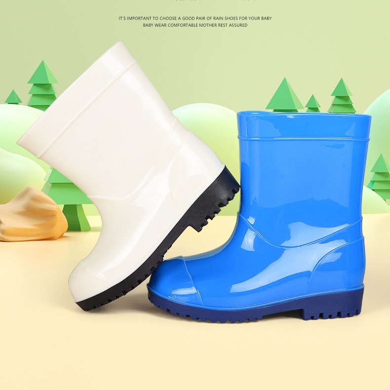 Children's Rain Boots Water Pants with Boots Boys' and Girls' Non-slip Boys' Baby Rain Boots for Large Children Women's Water Boots