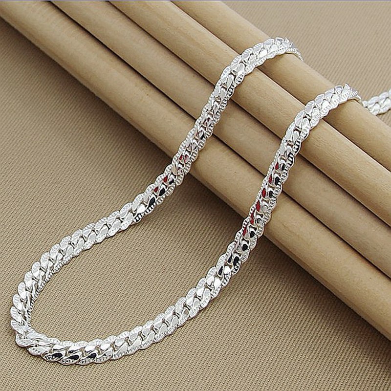 Picture of 16-24 inch 5mm full side necklace bracelet European and American jewelry silver plated gold plated wholesale WISH