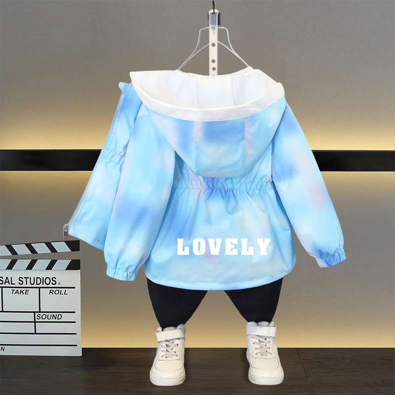 Girls' Magic Color Gradient Coat 2025 New Western Style Baby Girl's Spring and Autumn Korean Style Coat Children's Spring Charge Clothes