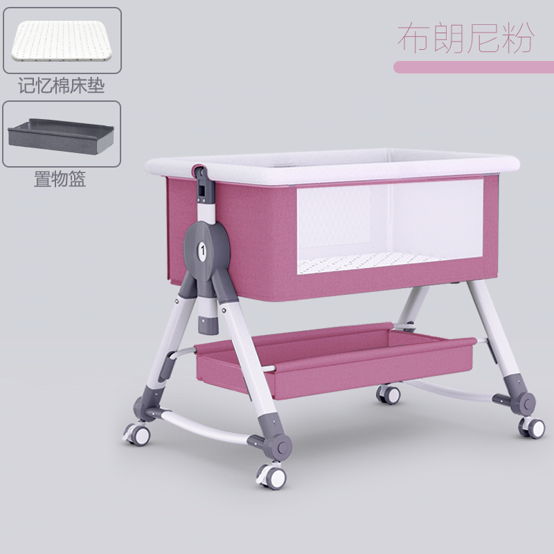 Picture of Baby Bed Neonatal Bed Splicing Big Bed Baby Shaker bb Children's Bed Multi-functional Mobile Foldable Bed
