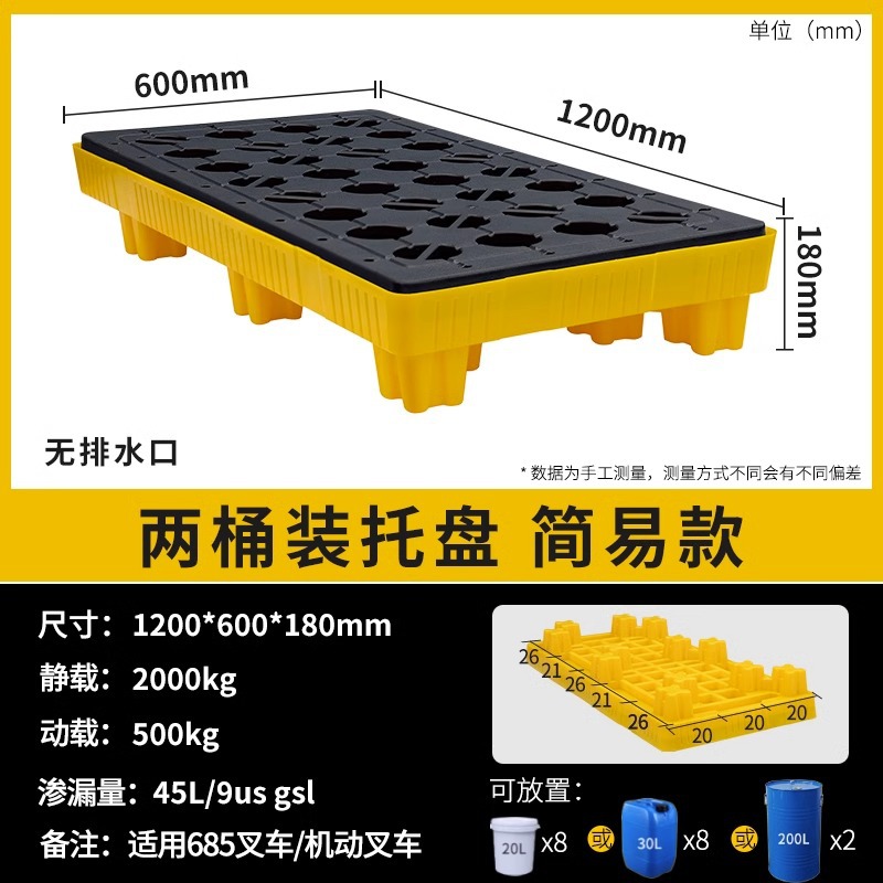 Picture of Laboratory Desktop Tray Hazardous Waste Anti-Leakage Tray Chemical Anti-Leakage Plastic Tray Oil Barrel Pad