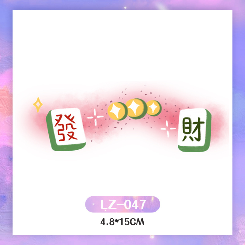 Picture of New Year's Day girl cute face makeup New year new year Creative face stickers love blush cute makeup stickers tattoo stickers